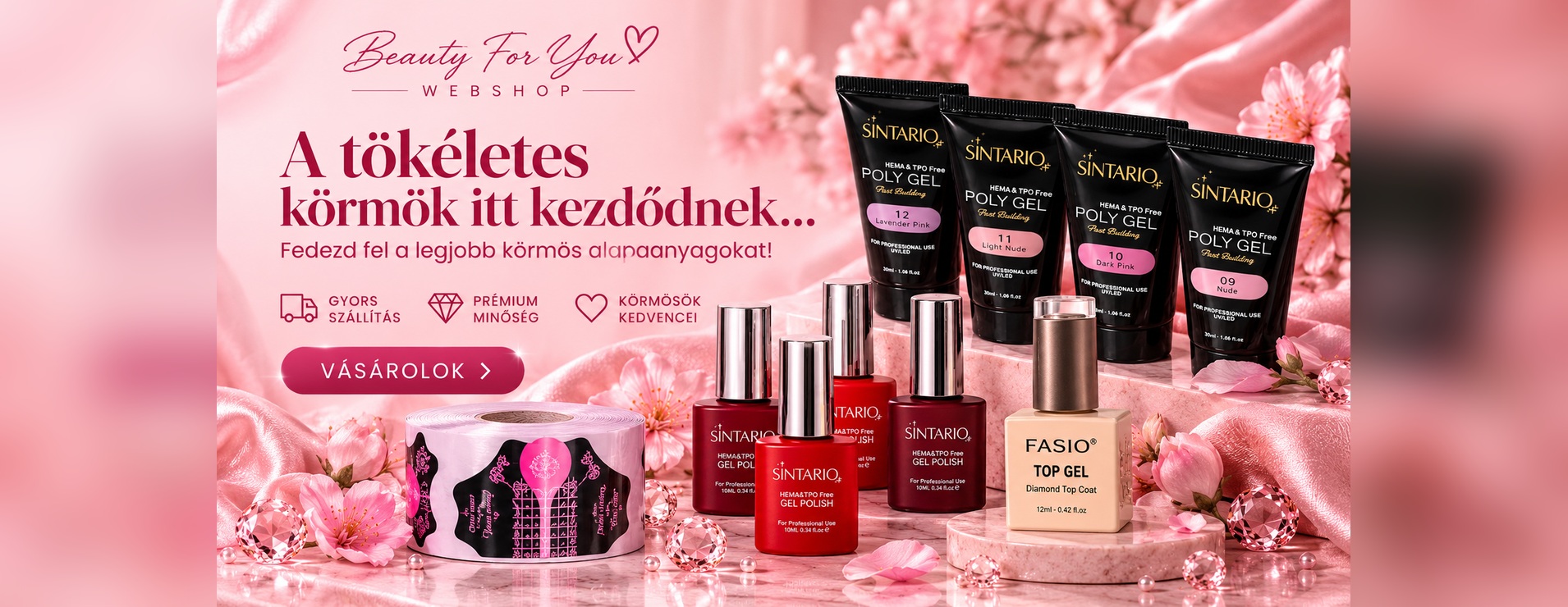 Beauty For You – gél lakkok és professzionális körmös termékek.