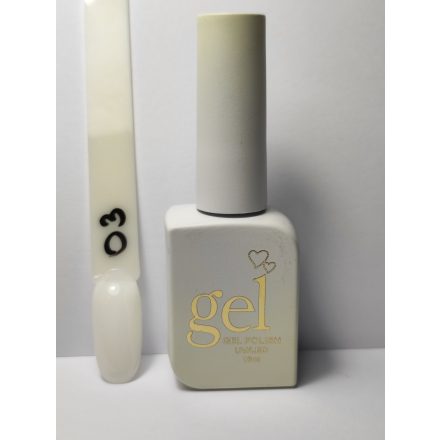 Gel  UV/LED 15ML gél lakk - 03 MILKY WHITE