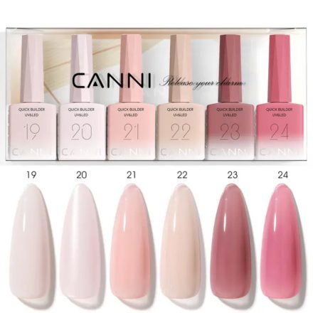 CANNI HEMA FREE Quick Builder Gel szett - 6x9 ml - Q2