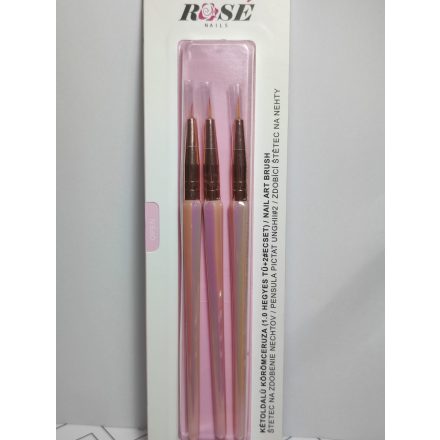 ROSENAILS HOLO ECSETSZETT- 3DB 0-S ECSET PINK