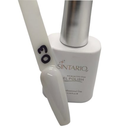 Sintario 10ml gél lakk - 003 Milky White 